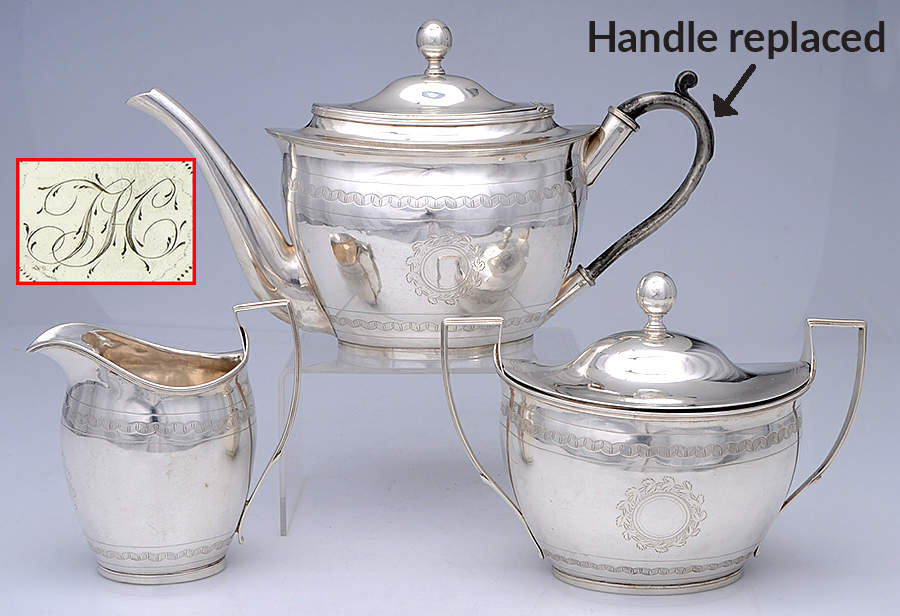 J3v1 (Coin, Hollowware) 3 Piece Tea Set (STP, SCR, SSU) by John Vernon-1