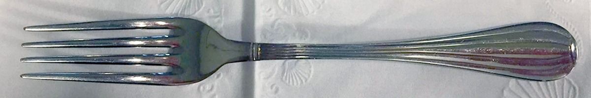 JED12 (Stainless, Gold Accent) Fork by Jean Dubost (France)-1