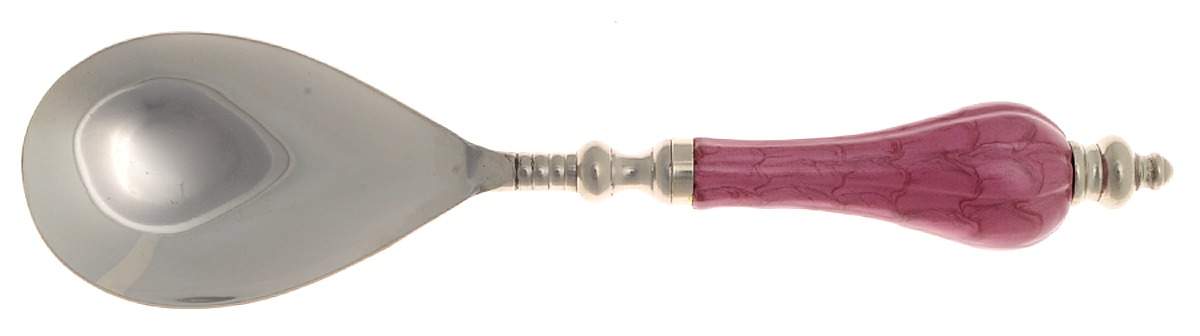 Classic Raspberry Salad Servng Spoon with Stainless Bowl by Julia Knight-1