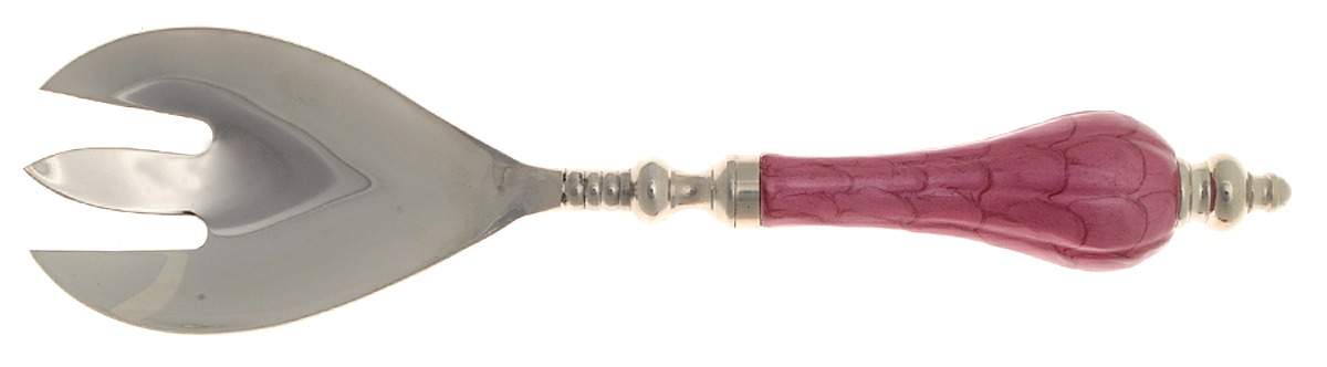 Classic Raspberry Salad Serving Fork with Stainless Prongs by Julia Knight-1