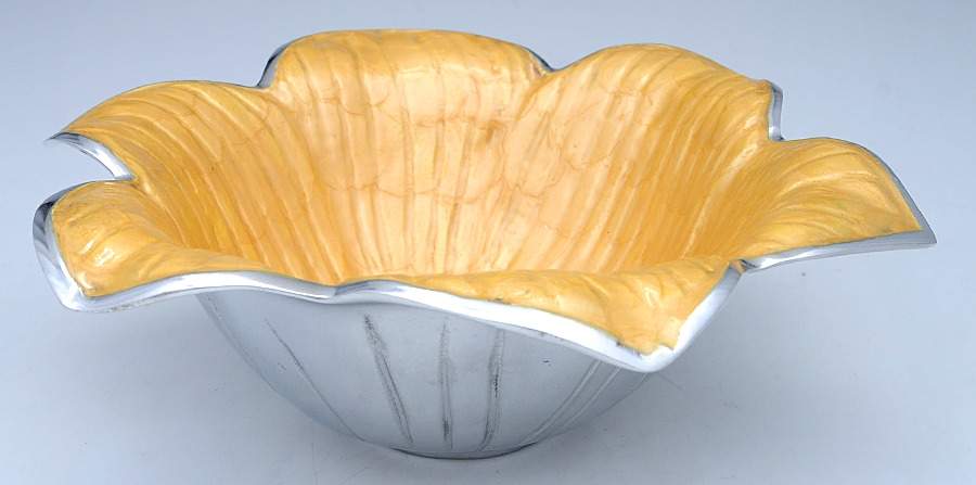 Classic Saffron (Aluminum, Holloware) 11" Round Bowl by Julia Knight-1