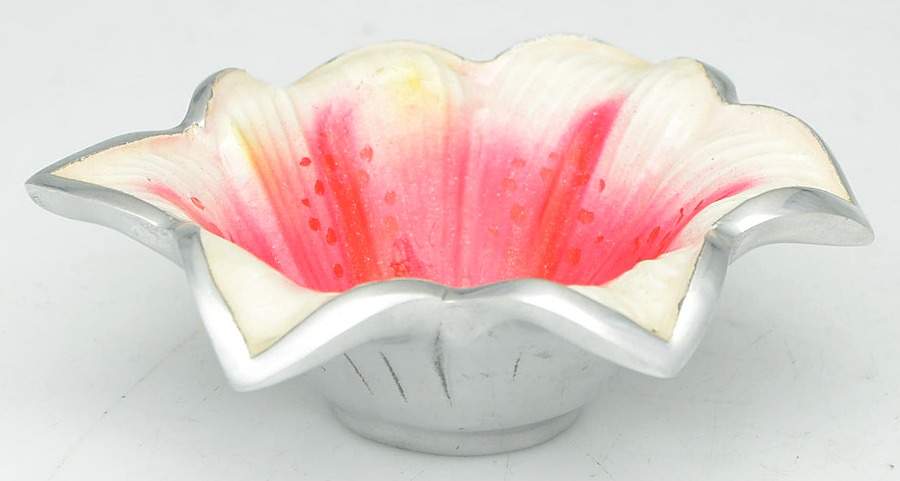 Watercolor Stargazer (Alum, Hllw) 4" Flower Shape Bowl by Julia Knight-1