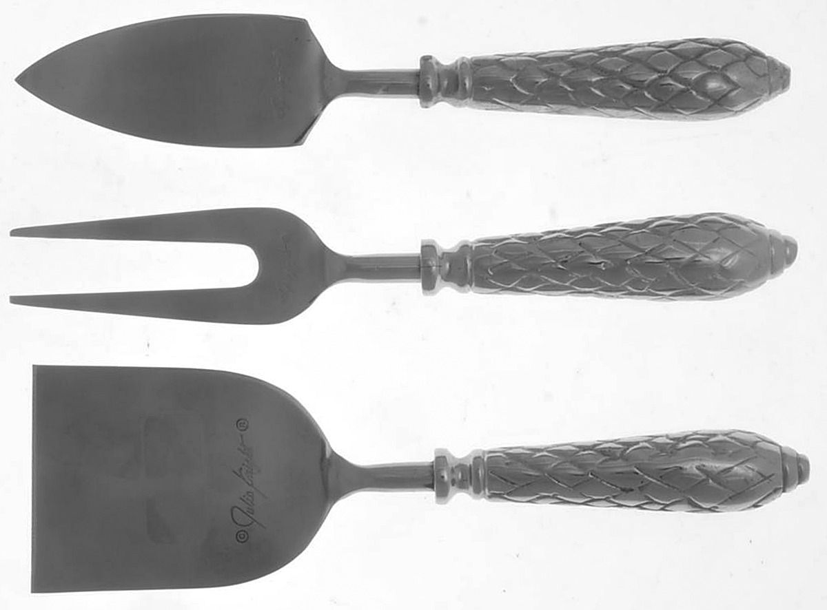 Florentine (Aluminum Hollowware) (3 Pc ) Cheese Set (CHEK, CHEF, CHES) by Julia Knight-1