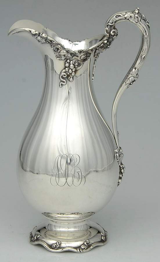 2230 (Sterling, Hollowware) Footed Ewer/Pitcher by J E Caldwell-1