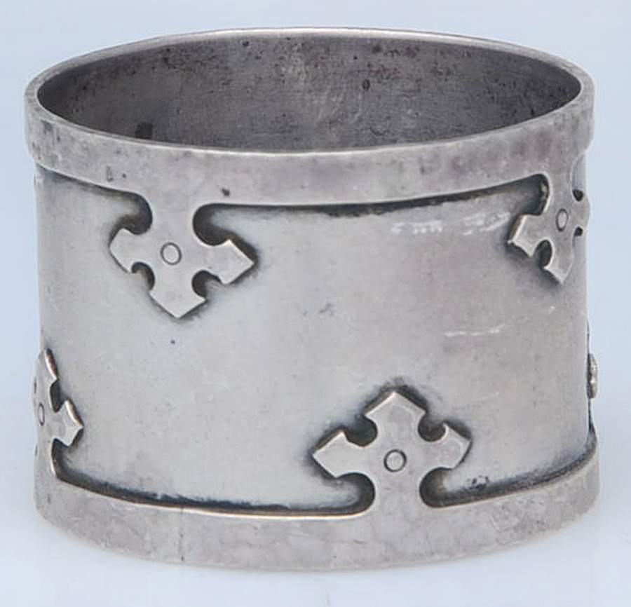 JOM8 (Sterling, Hollowware) Napkin Ring by Joseph Mayer (USA)-1