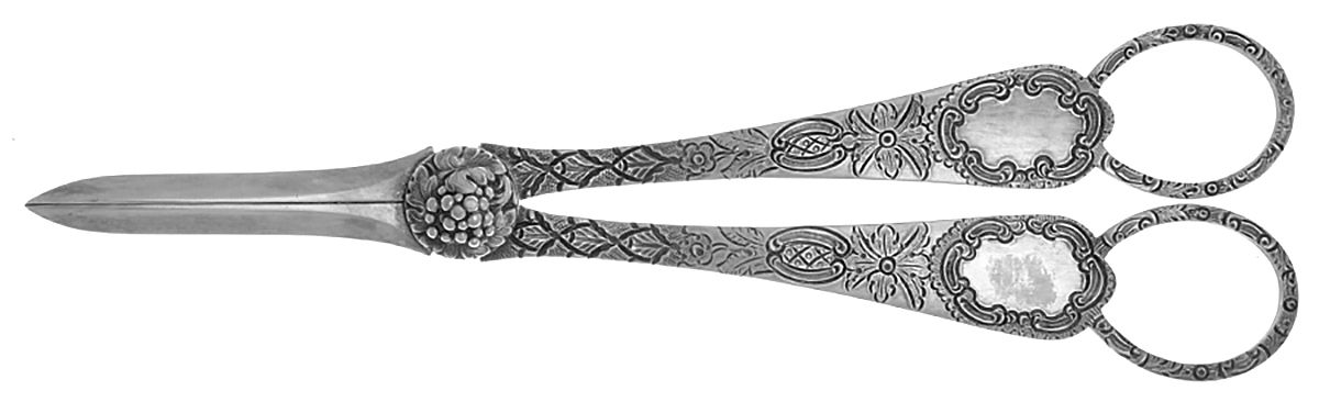 JGE6 (Silverplate) Grape Shears with Hollow Handle by John Gilbert-1