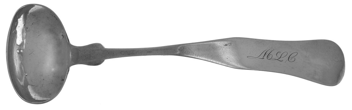 Coin Silver Flatware Solid Piece Cream Ladle by J Hollister-1
