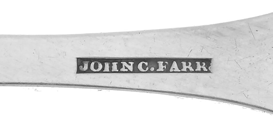 Coin Silver Flatware Dessert/Oval Soup Spoon by John C Farr-5