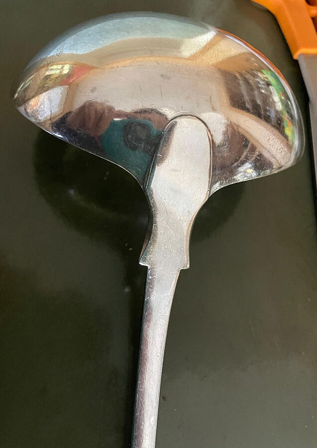JGE7 (Silverplate) Solid Soup Ladle by John Gilbert-1