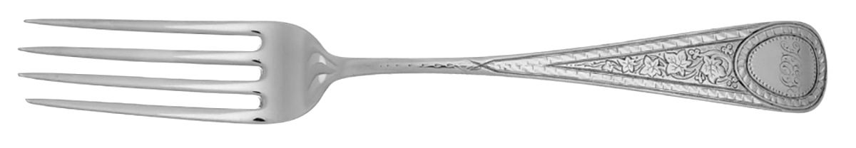 JEW43 (Sterling) Monogram Fork by J E Caldwell-1