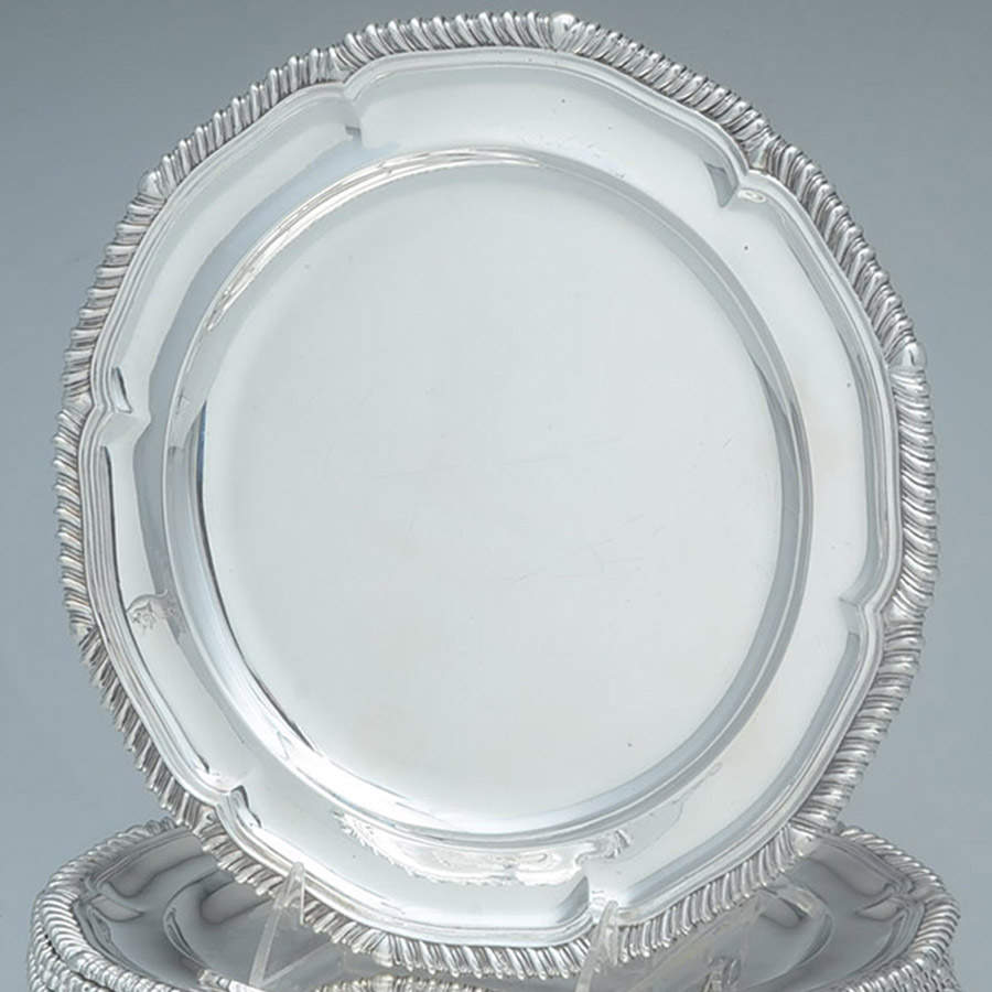 8819 (Sterling, Hollowware) 10" Dinner Plate by John Samuel Hunt-1