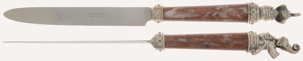 Elephant Red Marble (Silverplate) New French Hollow Knife by Jean Boggio Flatware-1