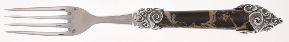 Vague Tortoise (Silverplate) Fork by Jean Boggio Flatware-1