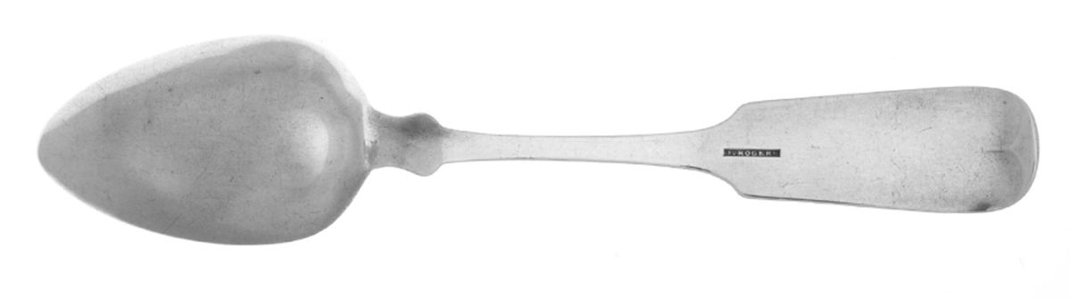 Coin Silver Flatware Tablespoon (Serving Spoon) by J. Rogers-2