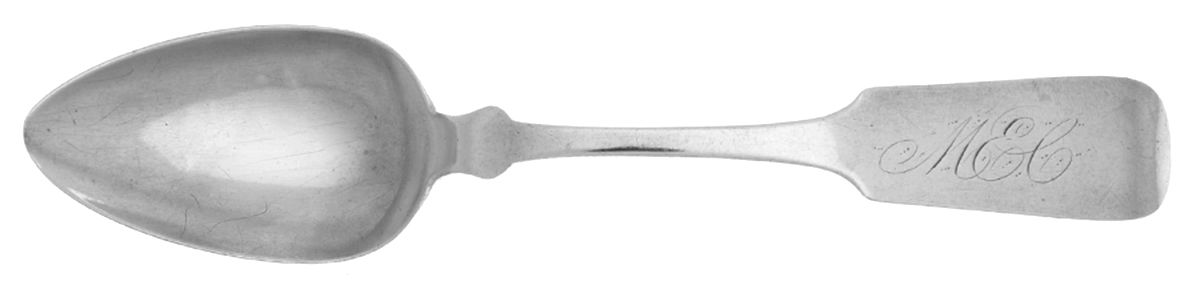 Coin Silver Flatware Tablespoon (Serving Spoon) by J. Rogers-1