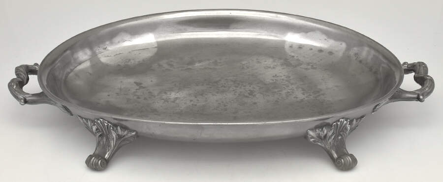 200 (Pewter, Hollowware) 17" Silverplate Buffet Dish/Tray by James Dixon & Sons-1