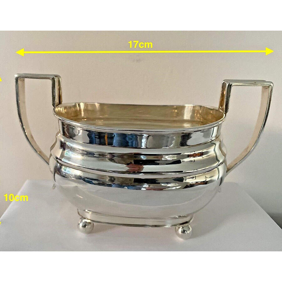 Reproduction 1796-1780 (Sterling, Hollowware) Mini Open Sugar Bowl by James Dixon & Sons-1