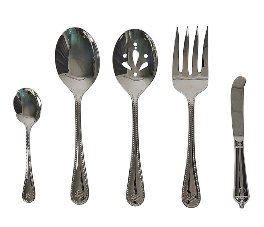 Berry and Thread Polished 5 Piece Hostess Set by Juliska Flatware-1
