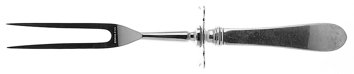 Betsy Patterson-Plain (Sterling) Small Steak Carving Fork with Stainless Prongs by Kirk Stieff-1