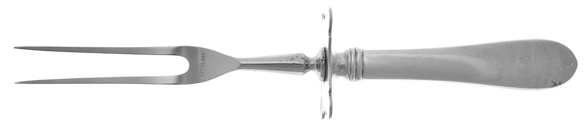 Betsy Patterson-Plain (Sterling) Small Carving Fork W/Sterling Guard by Kirk Stieff-1