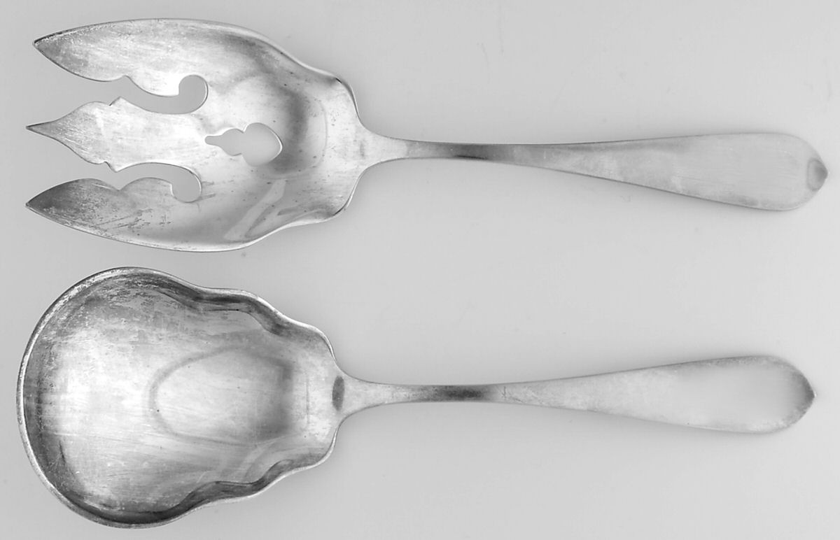 Betsy Patterson-Plain (Sterling) (2 Pc) Solid Salad Set by Kirk Stieff-1