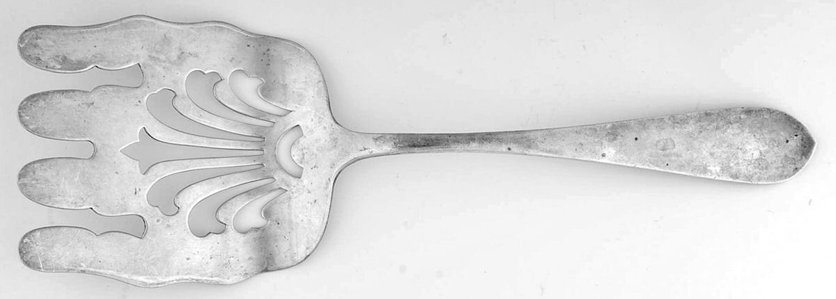 Betsy Patterson-Plain (Sterling) Large Solid Asparagus Serving Fork by Kirk Stieff-1