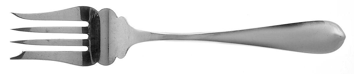 Betsy Patterson-Plain (Sterling) Medium Solid Cold Meat Serving Fork by Kirk Stieff-1