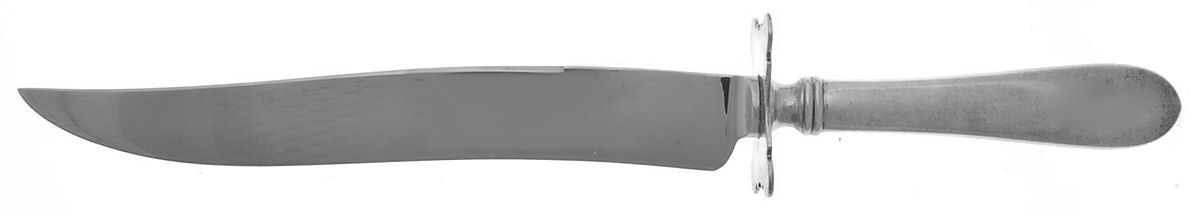 Betsy Patterson-Plain (Sterling) Large Carving/Roast Knife StnlBl w/Sterling Guard by Kirk Stieff-1