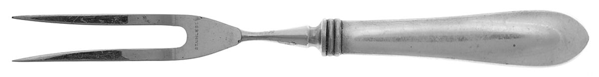 Betsy Patterson-Plain (Sterling) Small Steak Carving Fork with Stainless Prongs by Kirk Stieff-1