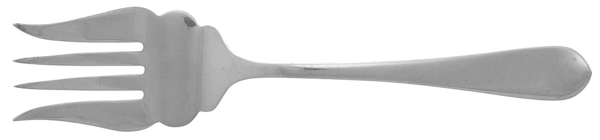 Betsy Patterson-Plain (Sterling) Small Solid Cold Meat Serving Fork by Kirk Stieff-1