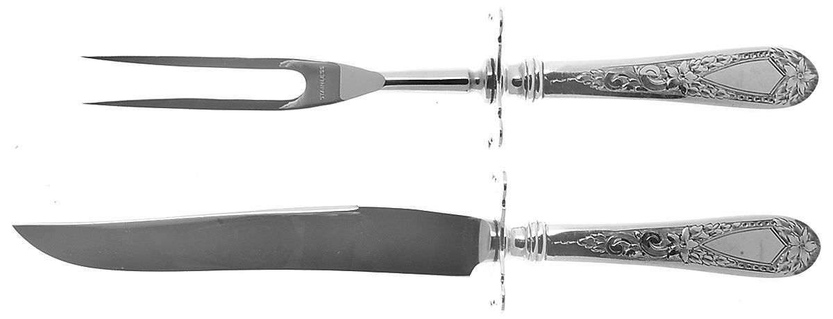 Betsy Patterson-Eng (Sterling, 1932) Small Steak 2-Piece Carving Set w/Stainless Blade by Kirk Stieff-1