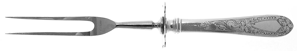Betsy Patterson-Eng (Sterling, 1932) Large Stainless-Prong Roast Carving Fork by Kirk Stieff-1