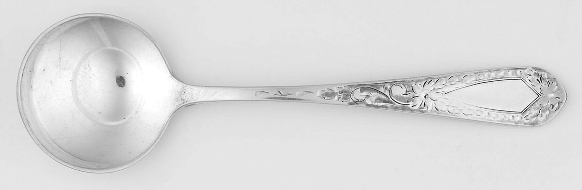 Betsy Patterson-Eng (Sterling, 1932) Large Round Bowl Soup Spoon (Bouillon) by Kirk Stieff-1