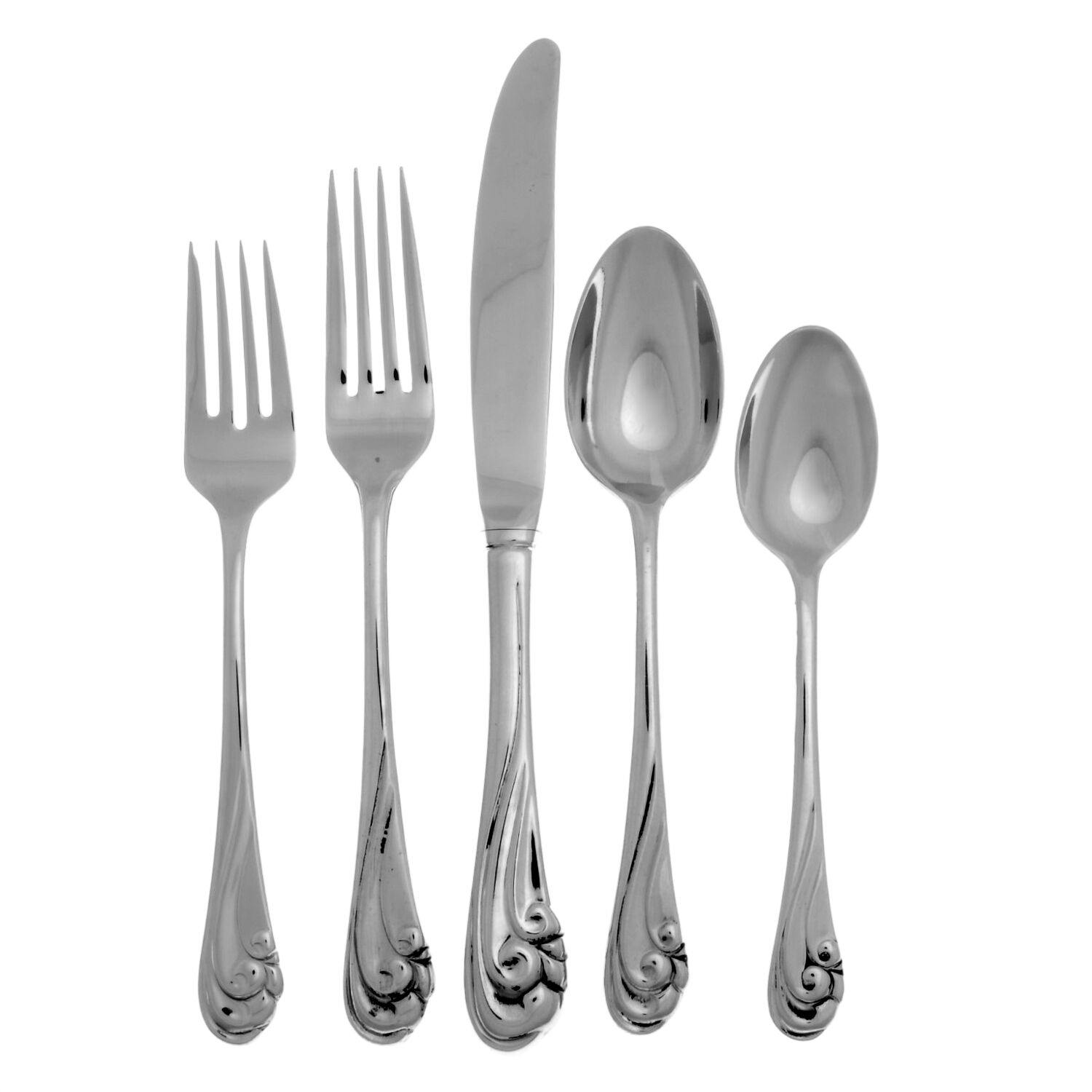Breakers (Stainless) 5 Piece Place Setting by Kirk Stieff-1