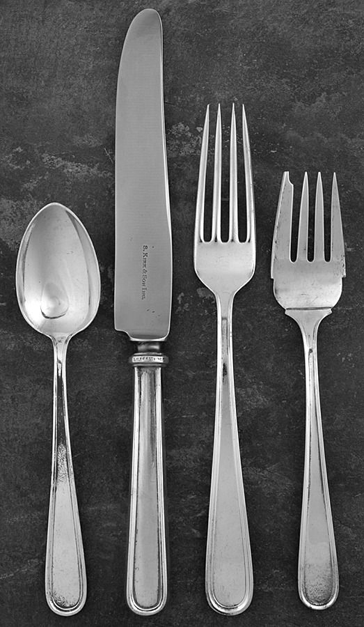 Calvert (Sterling, 1927, No Monograms) 4 Piece Place Size Setting by Kirk Stieff-1