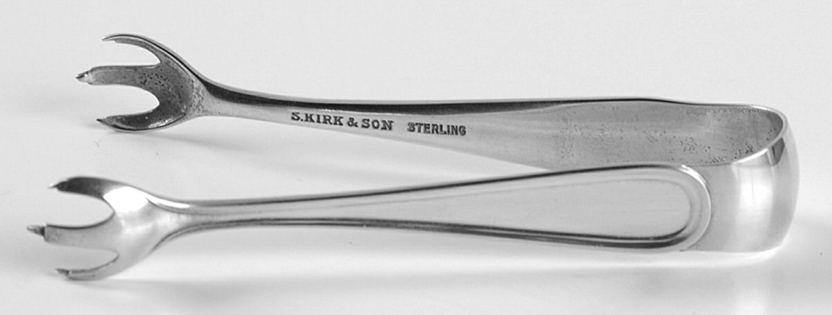 Calvert (Sterling, 1927, No Monograms) Bon Bon Tongs by Kirk Stieff-1