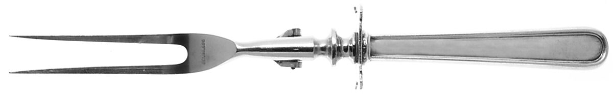 Calvert (Sterling, 1927, No Monograms) Small Carving Fork W/Sterling Guard by Kirk Stieff-1