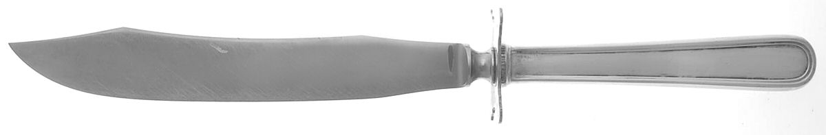 Calvert (Sterling, 1927, No Monograms) Large Carving/Roast Knife StnlBl w/Sterling Guard by Kirk Stieff-1