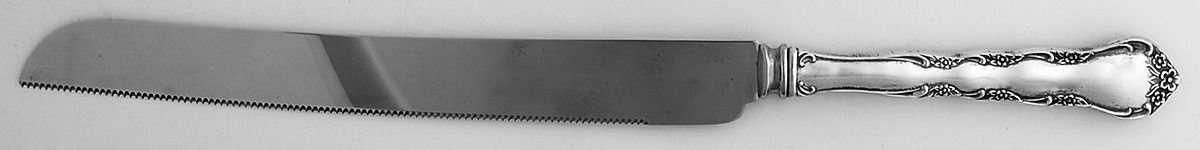 Cheryl (Sterling, 1962) Wedding Cake Knife with Stainless Blade by Kirk Stieff-1