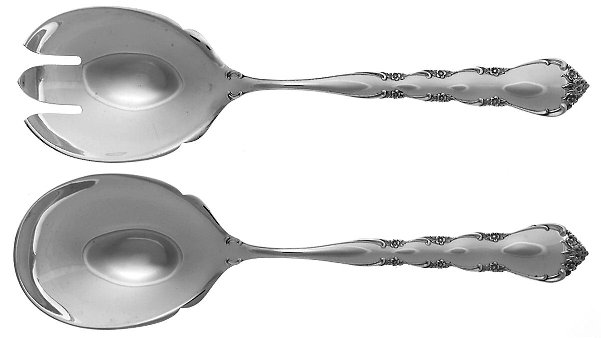 Cheryl (Sterling, 1962) (2 Pc) Solid Salad Set by Kirk Stieff-1