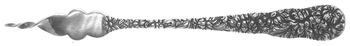 Chrysanthemum (Sterling, 1904, No Monograms) One Tine Butter Pick by Kirk Stieff-1