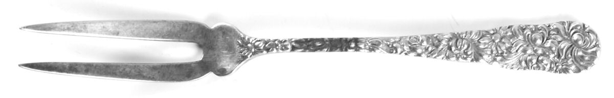 Chrysanthemum (Sterling, 1904, No Monograms) Individual Berry Fork by Kirk Stieff-1