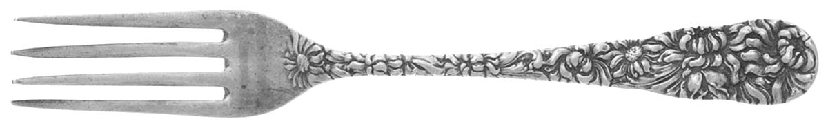 Chrysanthemum (Sterling, 1904, No Monograms) Youth Fork by Kirk Stieff-1