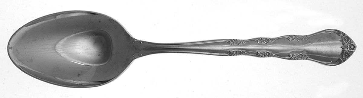 Chalet Rose (Stainless) Tablespoon (Serving Spoon) by Kirk Stieff-1