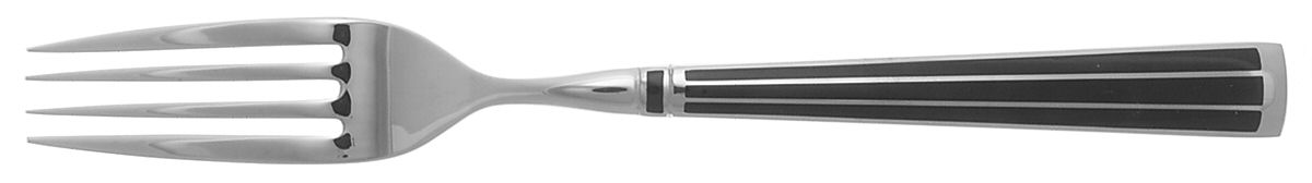 Cloisonne Embassy (Stainless-Black-No Gold) Fork by Kirk Stieff-1