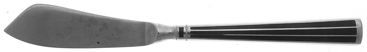 Cloisonne Embassy (Stainless-Cobalt-No Gold) Hollow Handle Master Butter Knife by Kirk Stieff-1