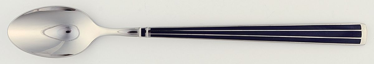 Cloisonne Embassy (Stainless-Cobalt-No Gold) Iced Tea Spoon by Kirk Stieff-1