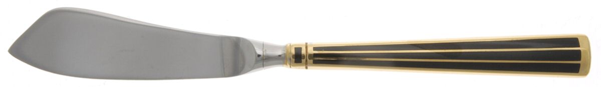 Cloisonne Embassy (Stainless-Cobalt-Gold) Hollow Handle Master Butter Knife by Kirk Stieff-1