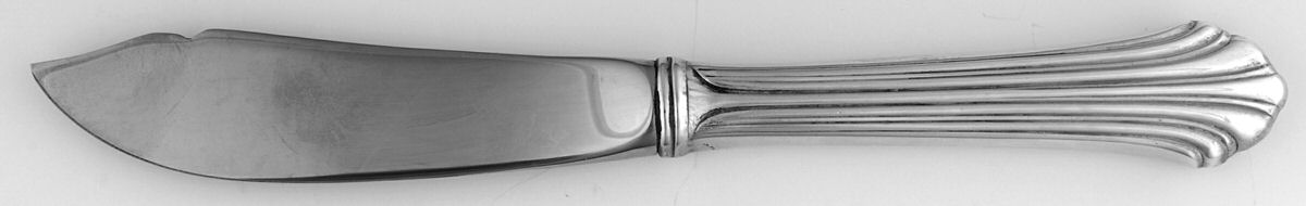 Classic Flutes (Silverplate, 1980) Hollow Handle Master Butter Knife by Kirk Stieff-1