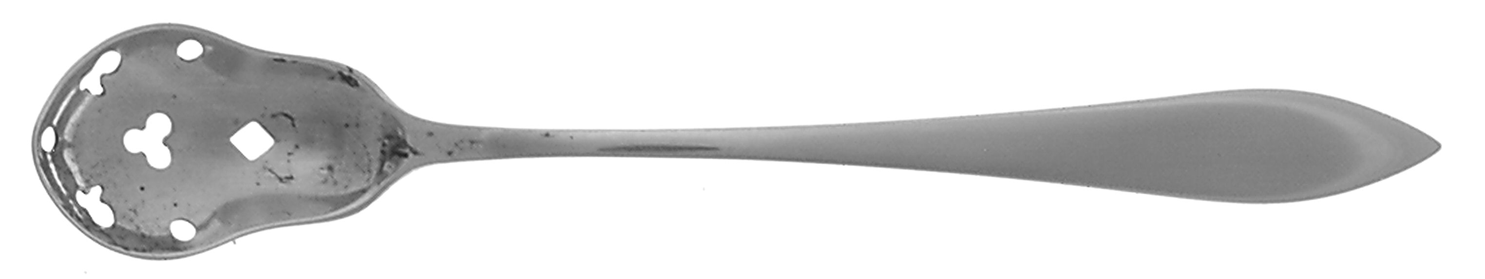 Clinton (Sterling, 1925) Pierced Bowl Short Handle Olive Spoon by Kirk Stieff-1